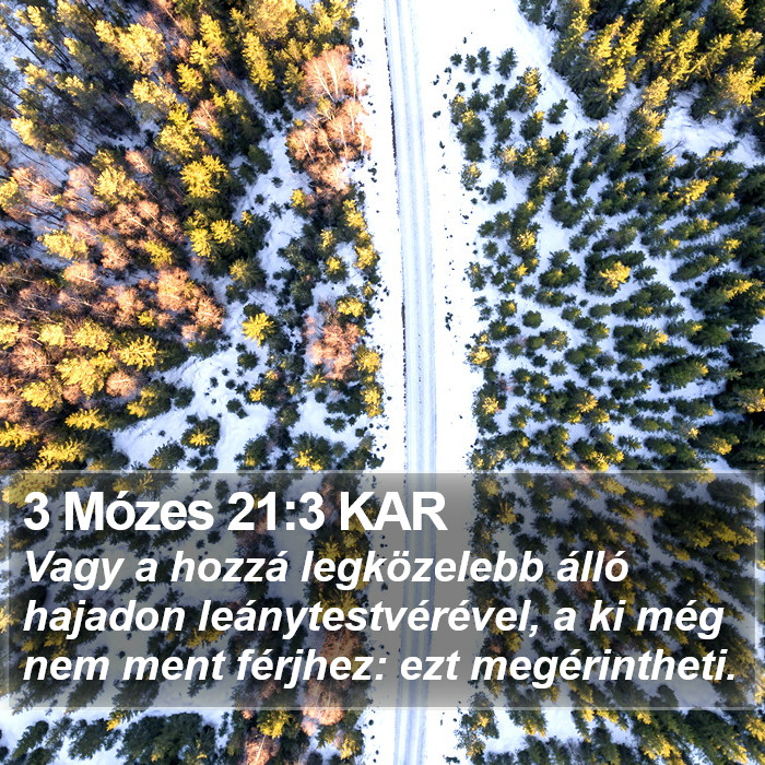 3 Mózes 21:3 KAR Bible Study