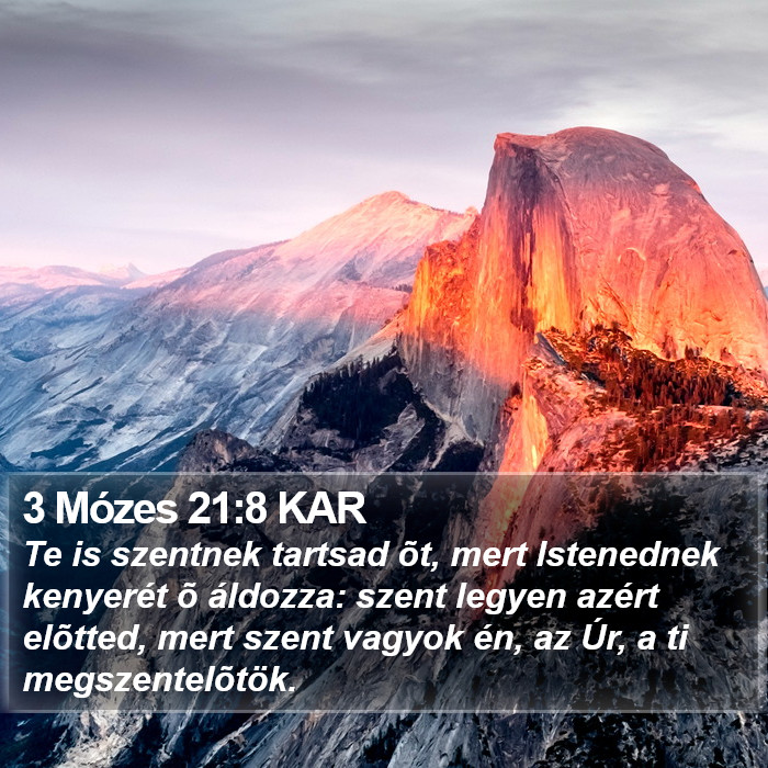 3 Mózes 21:8 KAR Bible Study