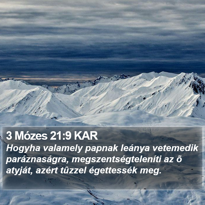 3 Mózes 21:9 KAR Bible Study