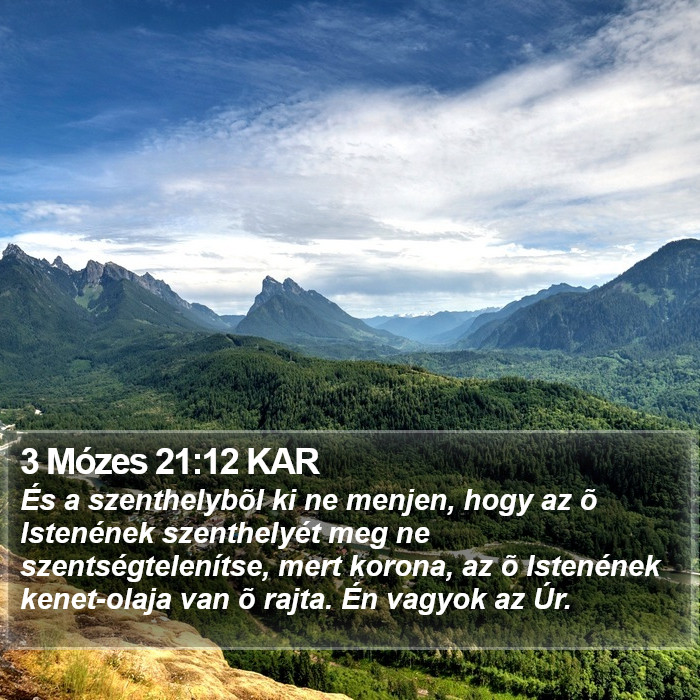 3 Mózes 21:12 KAR Bible Study