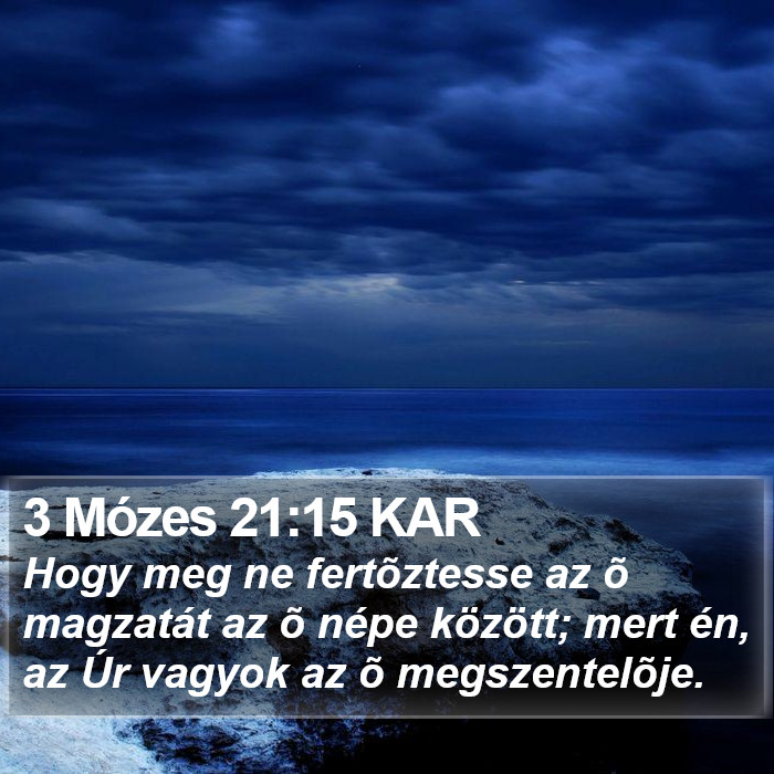 3 Mózes 21:15 KAR Bible Study