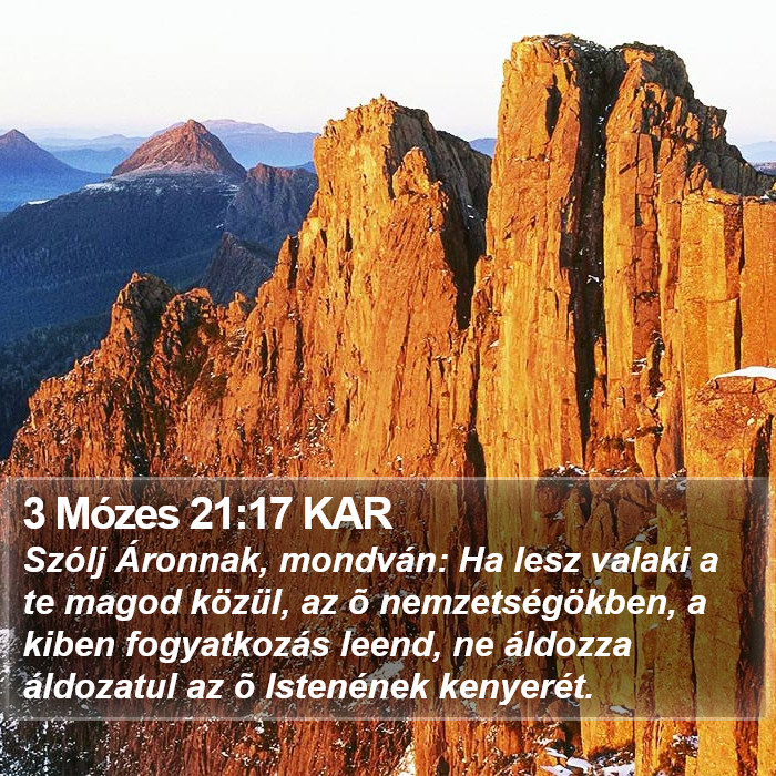 3 Mózes 21:17 KAR Bible Study