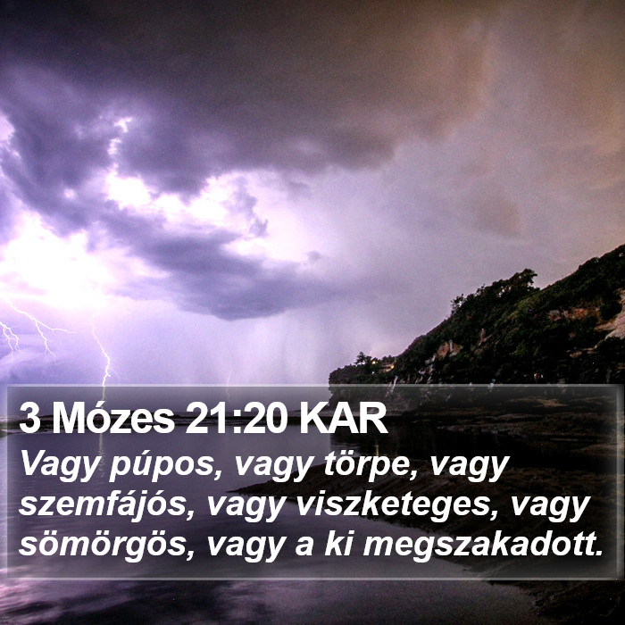 3 Mózes 21:20 KAR Bible Study