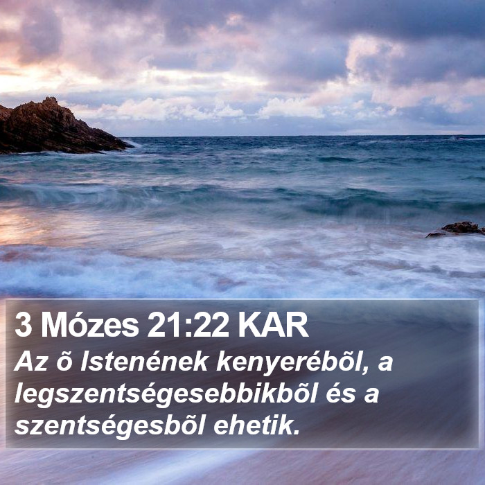 3 Mózes 21:22 KAR Bible Study