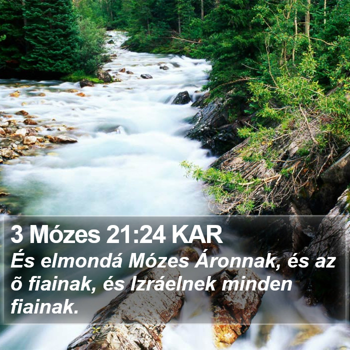 3 Mózes 21:24 KAR Bible Study