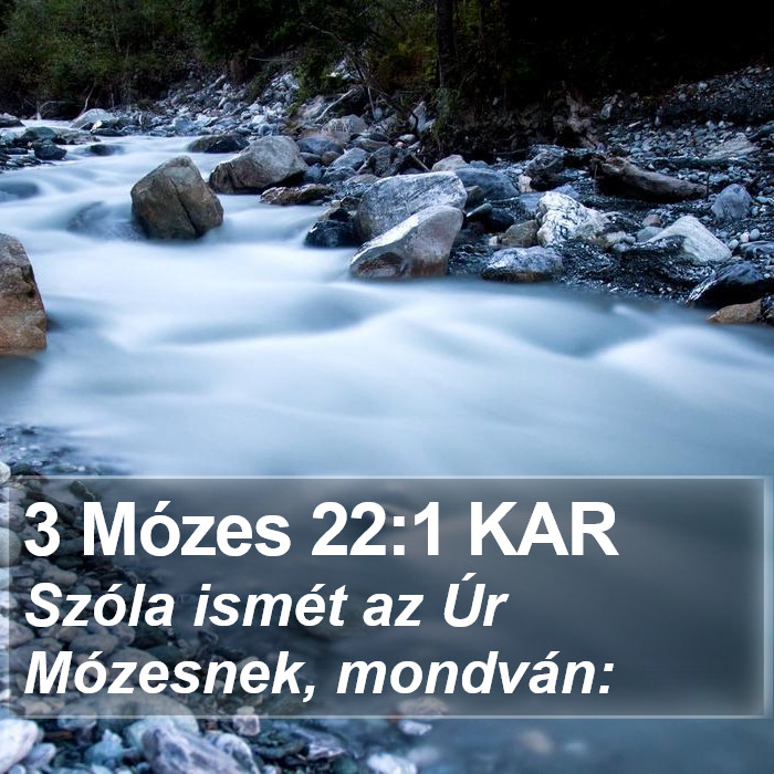 3 Mózes 22:1 KAR Bible Study