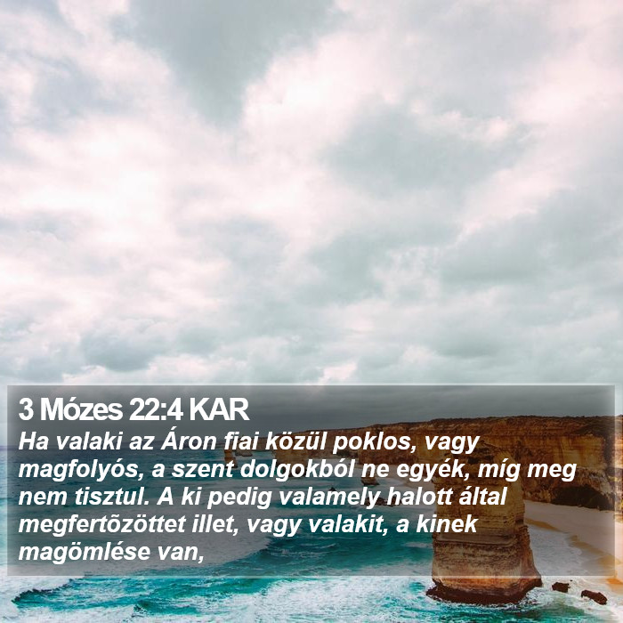 3 Mózes 22:4 KAR Bible Study