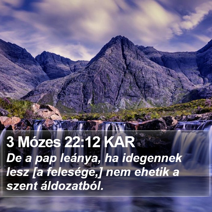 3 Mózes 22:12 KAR Bible Study