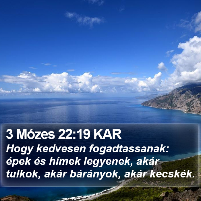 3 Mózes 22:19 KAR Bible Study