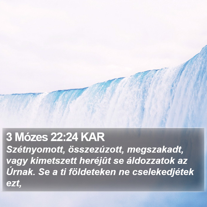 3 Mózes 22:24 KAR Bible Study