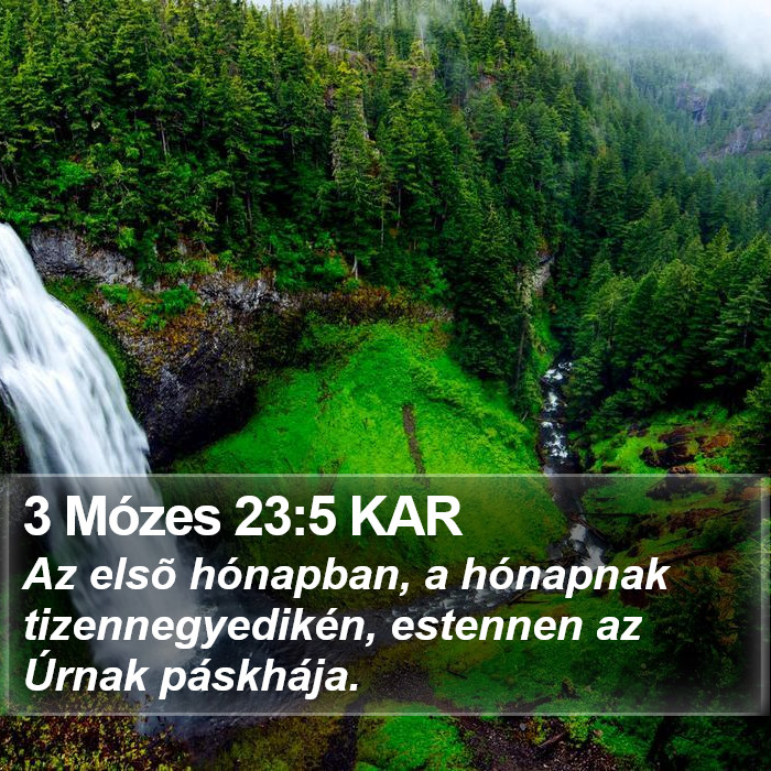 3 Mózes 23:5 KAR Bible Study