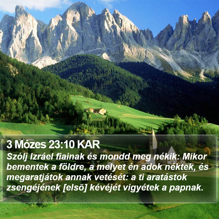 3 Mózes 23:10 KAR Bible Study