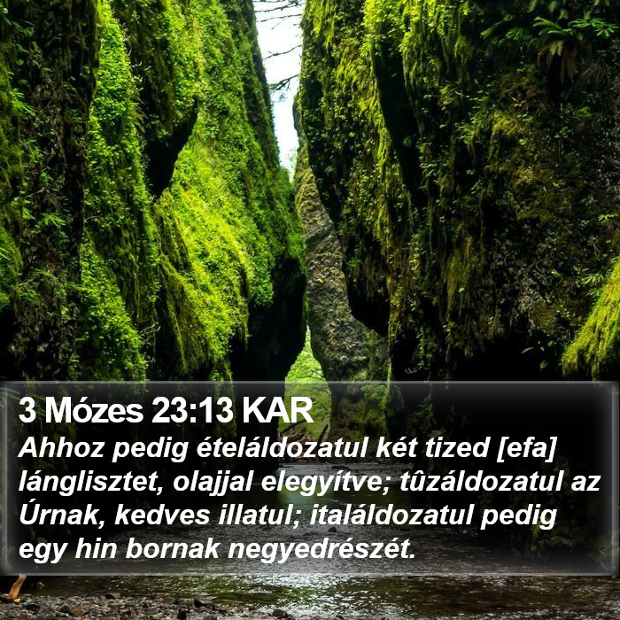 3 Mózes 23:13 KAR Bible Study