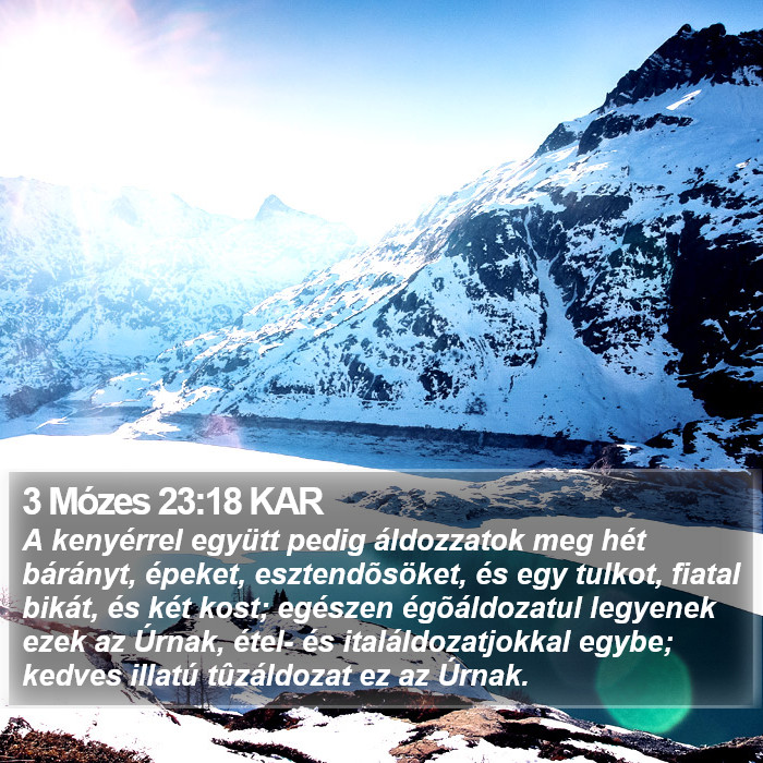 3 Mózes 23:18 KAR Bible Study