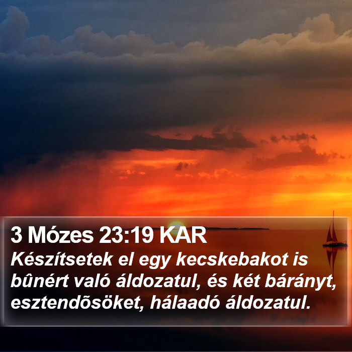 3 Mózes 23:19 KAR Bible Study