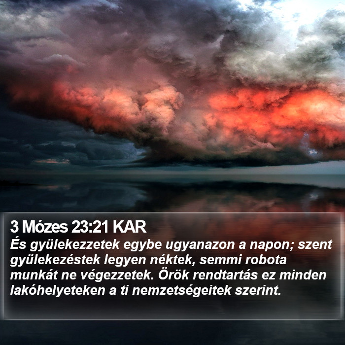 3 Mózes 23:21 KAR Bible Study