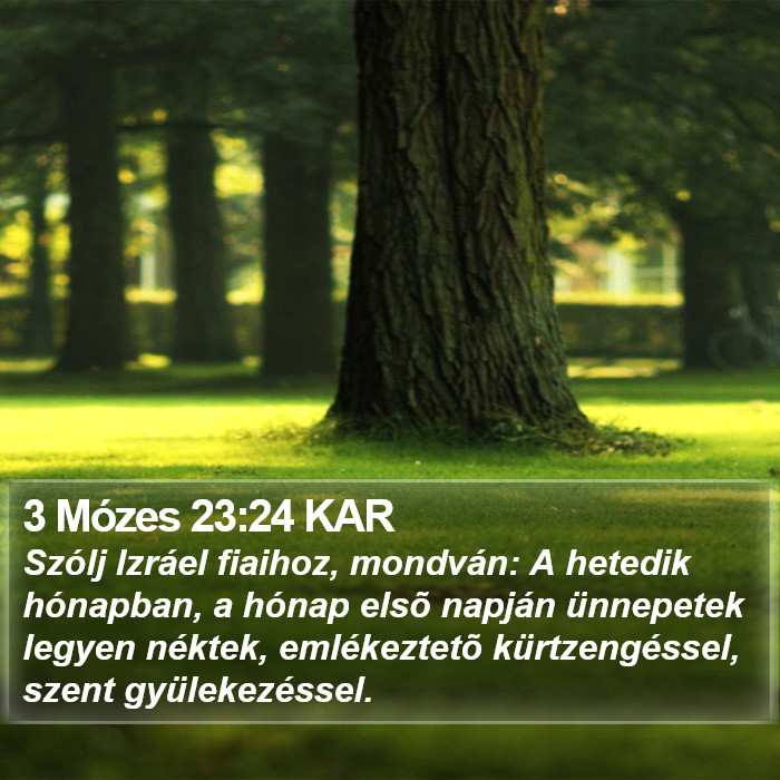 3 Mózes 23:24 KAR Bible Study