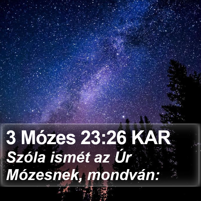 3 Mózes 23:26 KAR Bible Study