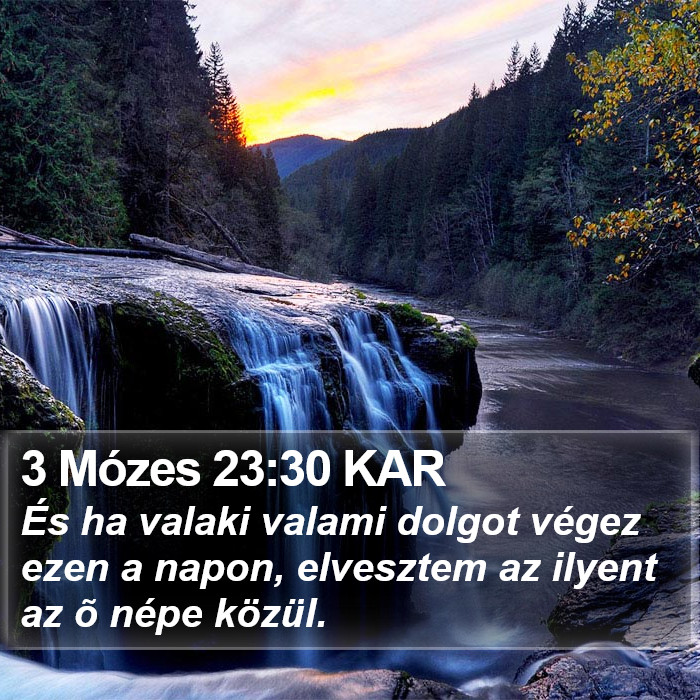 3 Mózes 23:30 KAR Bible Study