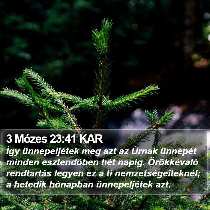 3 Mózes 23:41 KAR Bible Study