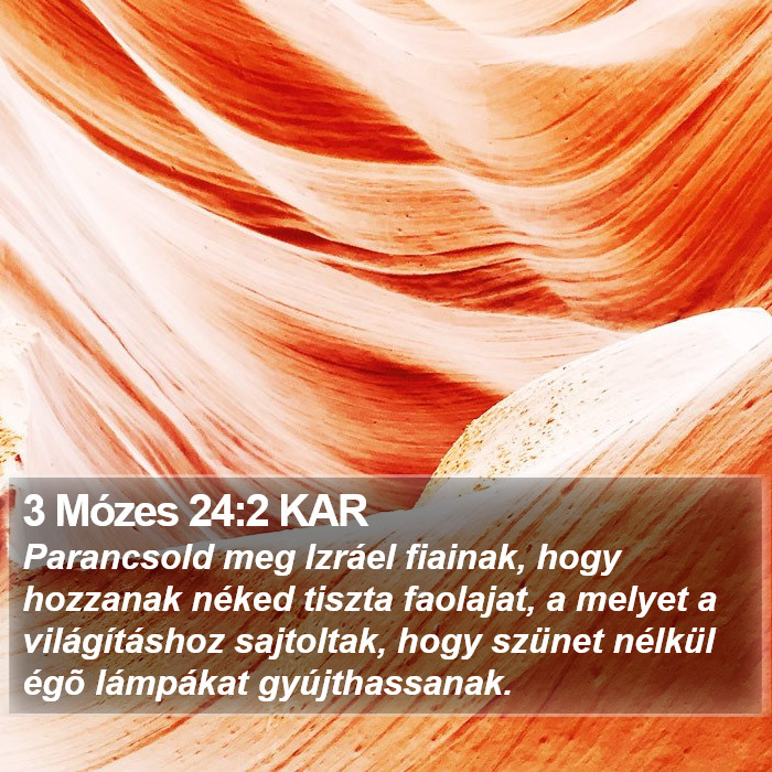 3 Mózes 24:2 KAR Bible Study