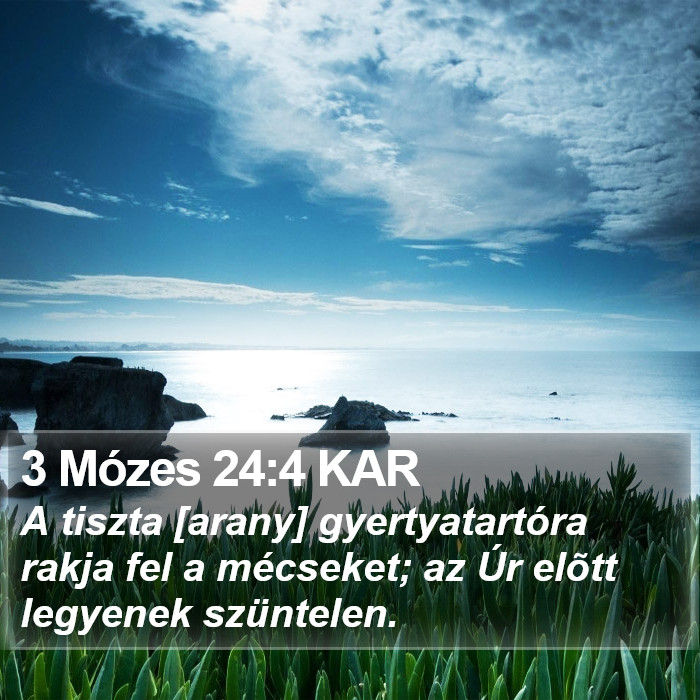 3 Mózes 24:4 KAR Bible Study