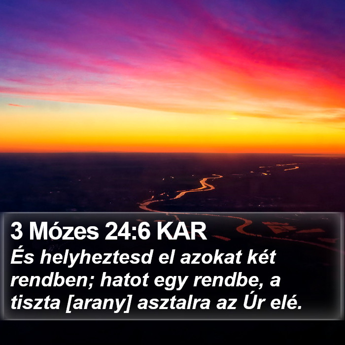 3 Mózes 24:6 KAR Bible Study