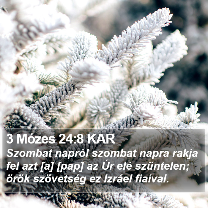 3 Mózes 24:8 KAR Bible Study