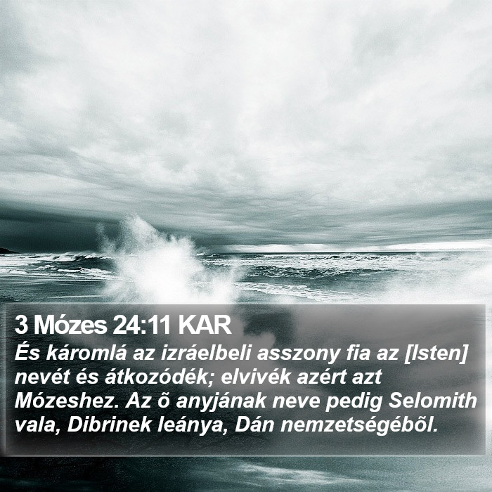 3 Mózes 24:11 KAR Bible Study