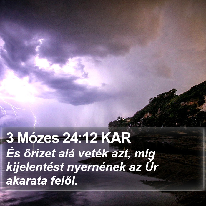 3 Mózes 24:12 KAR Bible Study