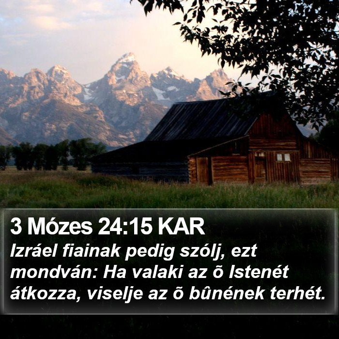 3 Mózes 24:15 KAR Bible Study