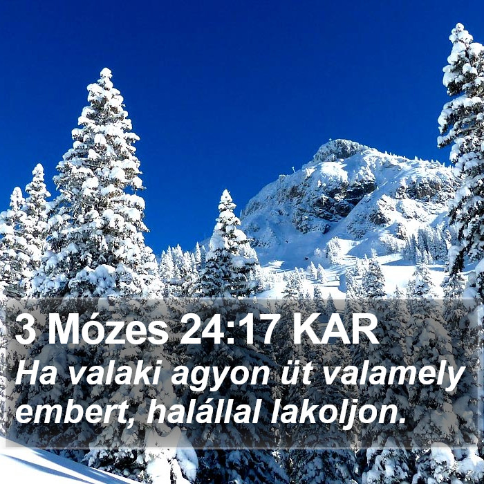 3 Mózes 24:17 KAR Bible Study