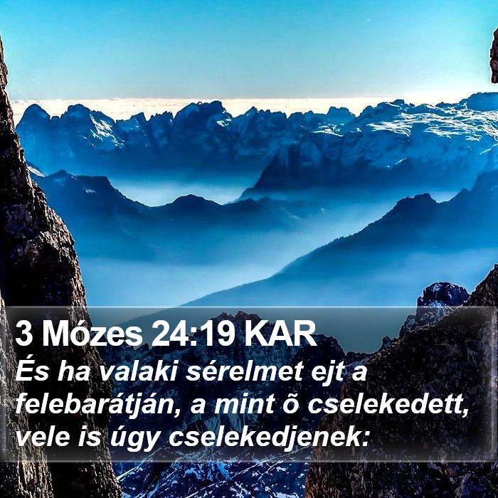 3 Mózes 24:19 KAR Bible Study