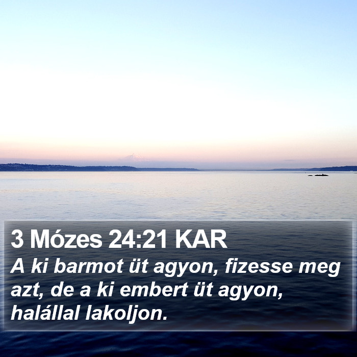 3 Mózes 24:21 KAR Bible Study