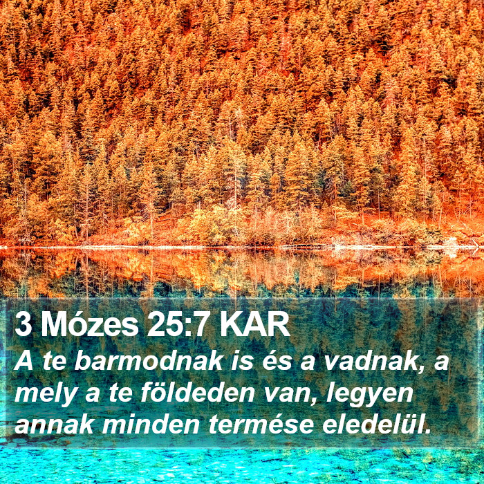 3 Mózes 25:7 KAR Bible Study