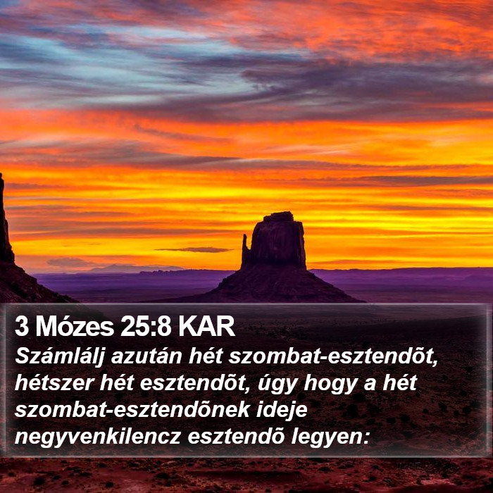 3 Mózes 25:8 KAR Bible Study