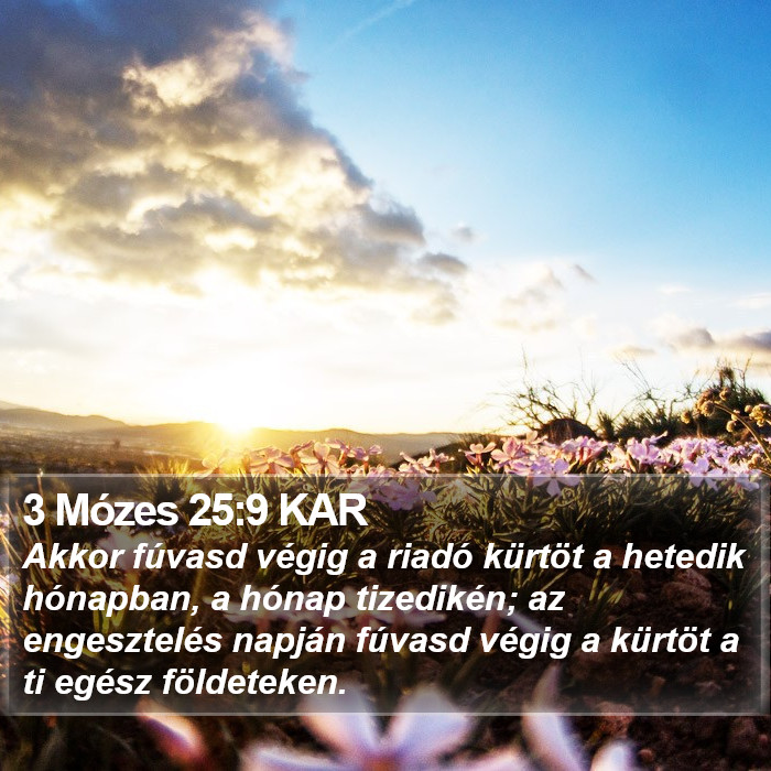 3 Mózes 25:9 KAR Bible Study