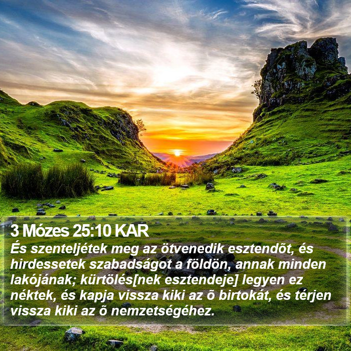 3 Mózes 25:10 KAR Bible Study