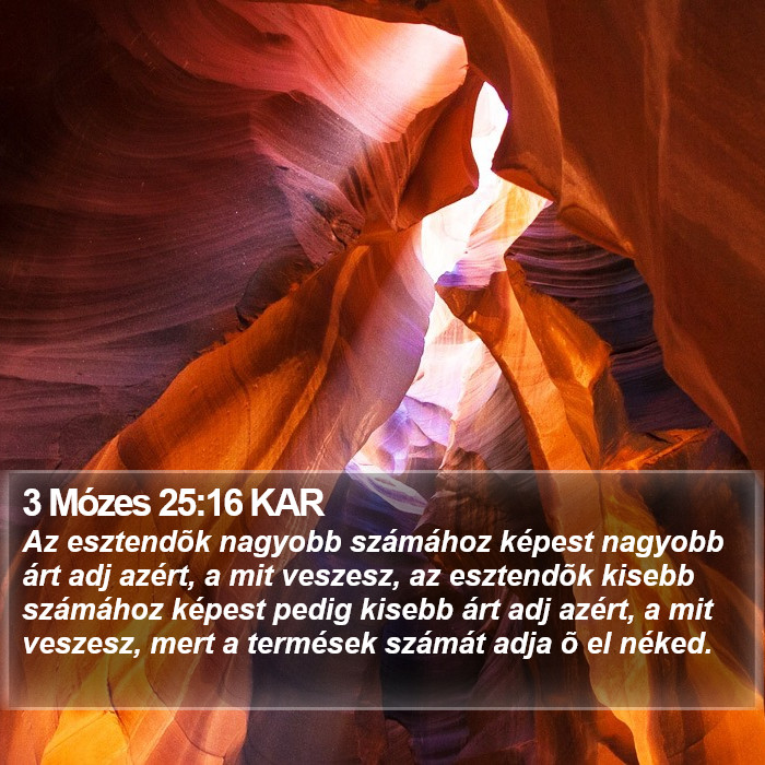 3 Mózes 25:16 KAR Bible Study