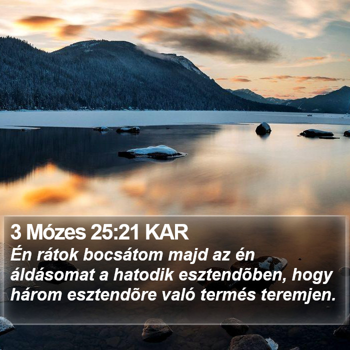 3 Mózes 25:21 KAR Bible Study