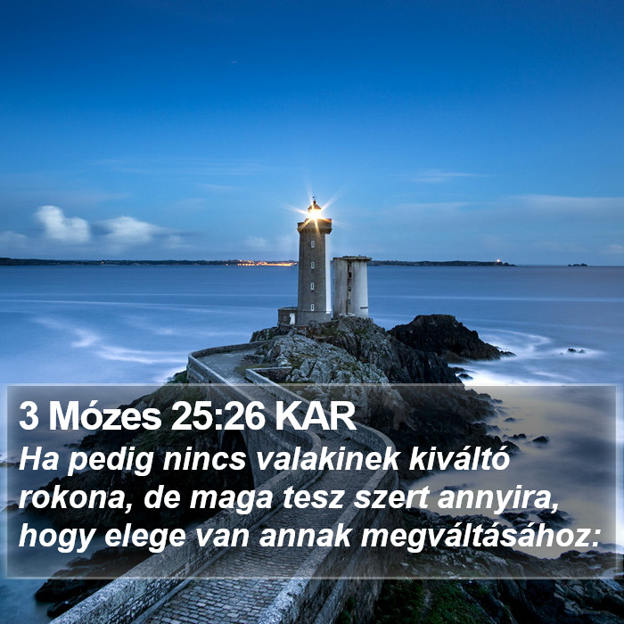 3 Mózes 25:26 KAR Bible Study