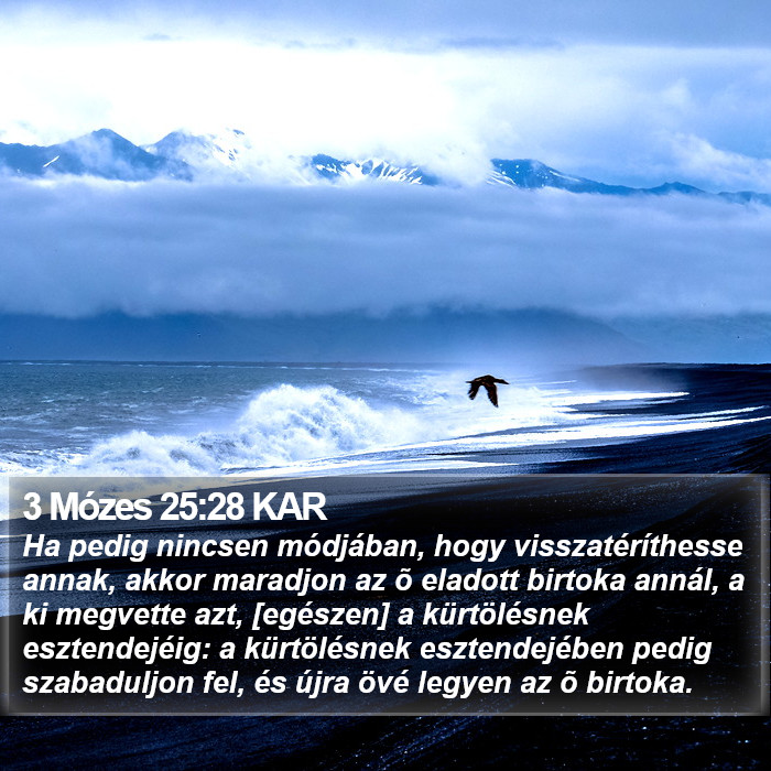 3 Mózes 25:28 KAR Bible Study