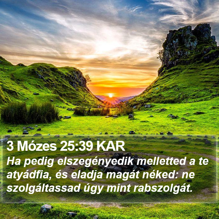 3 Mózes 25:39 KAR Bible Study