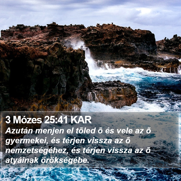 3 Mózes 25:41 KAR Bible Study