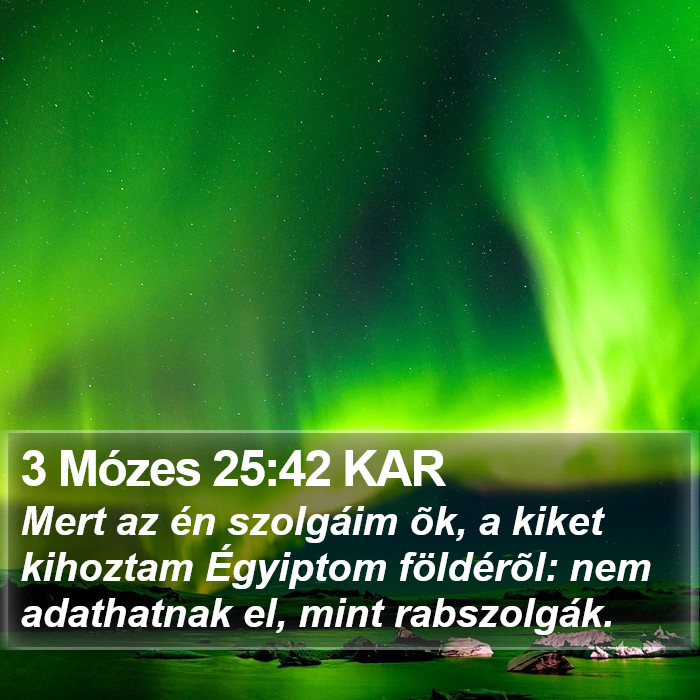 3 Mózes 25:42 KAR Bible Study