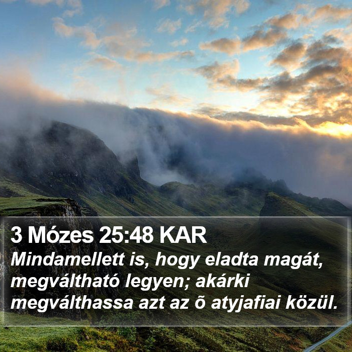 3 Mózes 25:48 KAR Bible Study