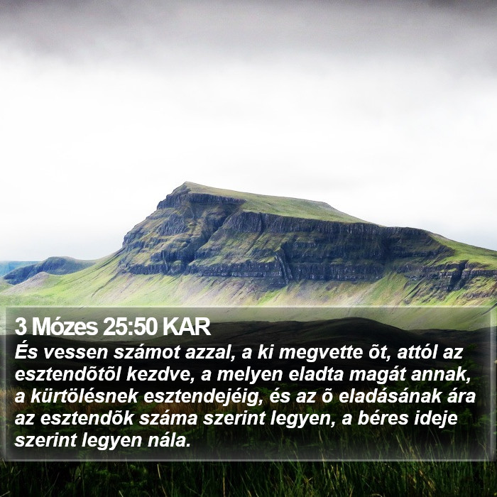 3 Mózes 25:50 KAR Bible Study