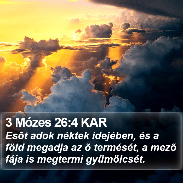 3 Mózes 26:4 KAR Bible Study