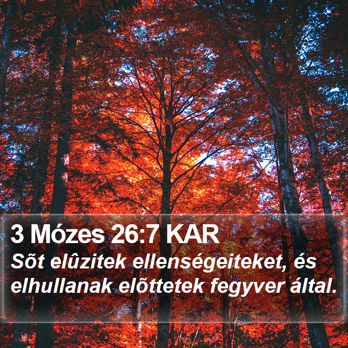 3 Mózes 26:7 KAR Bible Study