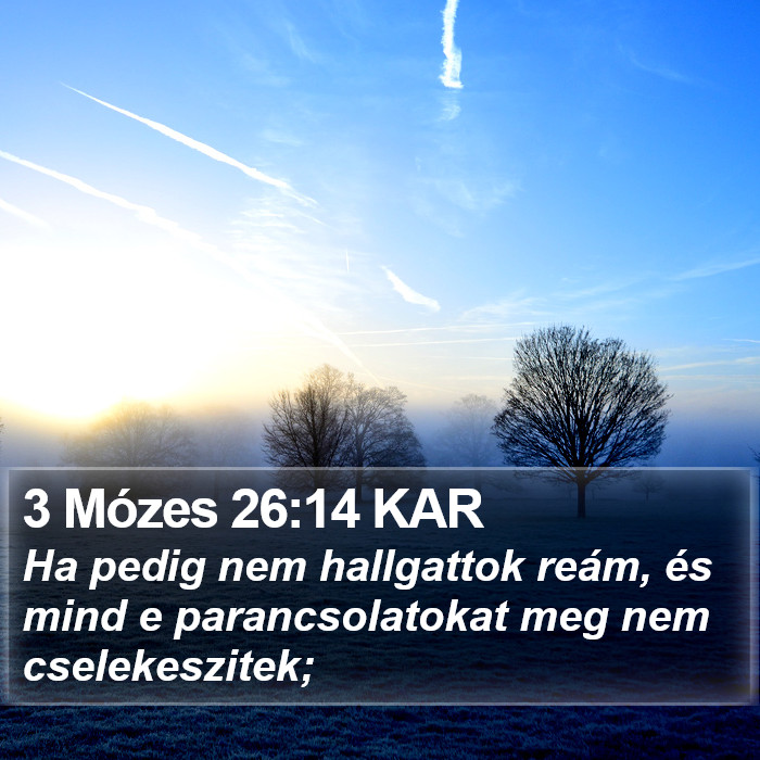 3 Mózes 26:14 KAR Bible Study